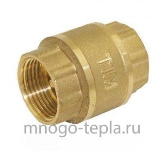 Обратный клапан 1 1/4" ГГ TIM JH-1013std с металлическим штоком укороченный - №1