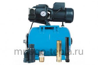 Насосная станция глубина 15 метров Unipump AUTO DP 750, напор до 40 метров, расход до 40 л/мин, всасывание до 15 метров, гидроаккумулятор 24 литра, поверхностная - №1