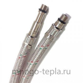 Гибкая подводка с PVC покрытием для смесителя TiM 1/2 г/ш М10 80см - №1