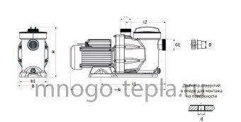 Насос для бассейна JET POOL SPP 150E с предфильтром - №1