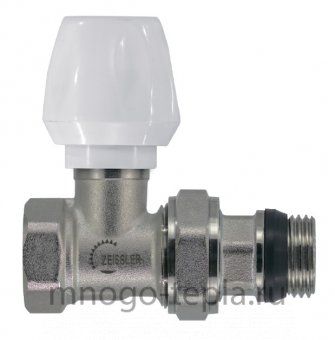 Вентиль для радиатора отопления прямой верхний Zeissler RD202.03, 3/4", регулировочный, со стопорным кольцом - №1