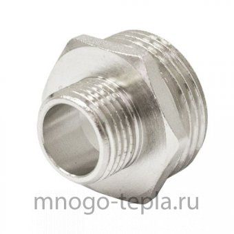 Ниппель переходной  ¾" x 3/8" никелированный - №1