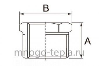 Футорка хром 3/4 нар х 1/2 вн TIM - №1