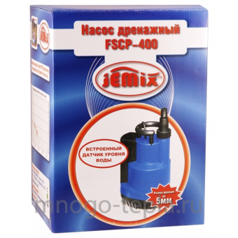 Дренажный бытовой погружной насос со встроенным поплавком Jemix FSCP 400 - №1