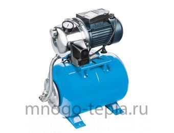 Насосная станция для дачи Unipump AUTO JS 100-S (нерж.), напор до 40 метров, расход до 55 л/мин, всасывание до 8 метров, гидроаккумулятор 24 литра из нержавеющей стали, поверхностная - №1