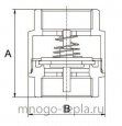 Обратный клапан 1" ГГ TIM JH-1012std с металлическим штоком укороченный - №4