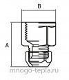 Муфта прямая цанга 10 х 1/2F гайка - №4