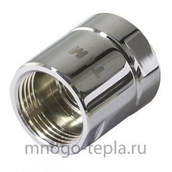 Прямая муфта с накидной гайкой хром 3/4F x 3/4F - №1