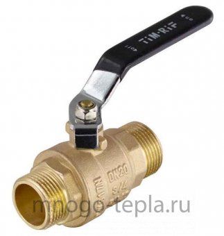 Кран шаровый 1/2" ШШ TIM (DE1203) латунный усиленный прямой  -  рычаг - №1